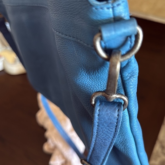 Free People Blue Leather Studded Convertible Women's Bag - Picture 6 of 8